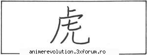 kanji, hiragana katakana tigru (tora)